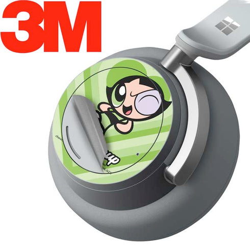 Cartoon Network Powerpuff Girls Buttercup Green Hearts Surface Headphones Skin